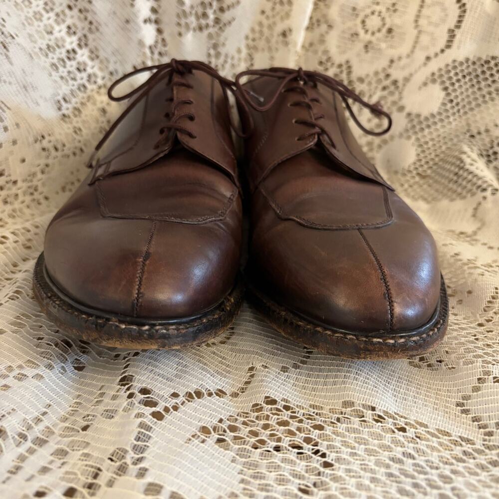 Bexley Norwegian Men's Size 45 (11.5 / 12) Dark Brown Split Toe Derby Shoes